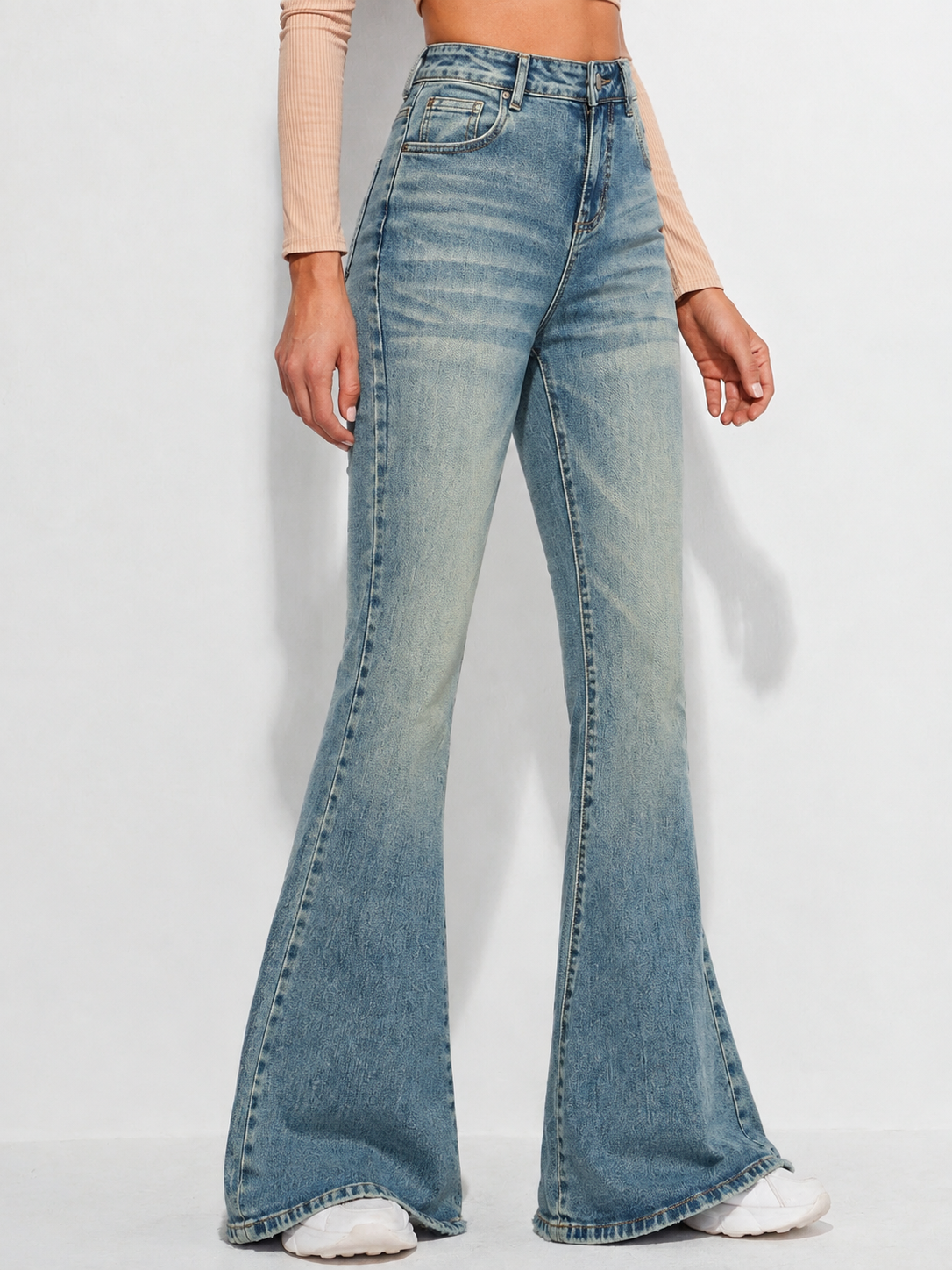 RǏWYÑ | Blue Rinse Flare Fit Jeans