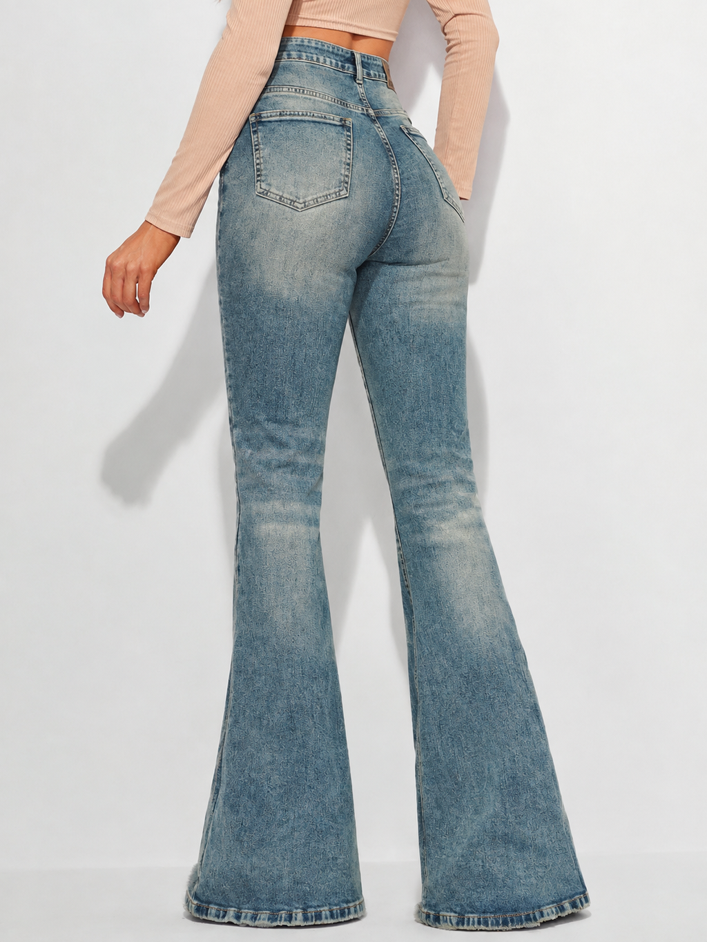 RǏWYÑ | Blue Rinse Flare Fit Jeans