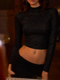 RǏWYÑ | Moonlit Shimmer Cropped Top
