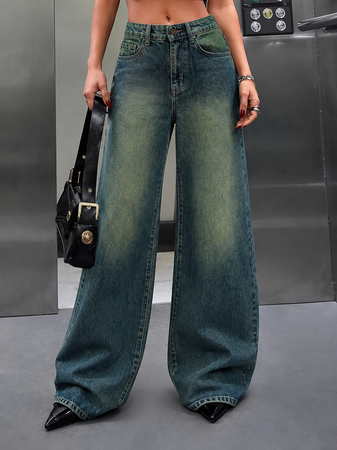 RǏWYÑ | Shade Flow Wide Leg Jeans