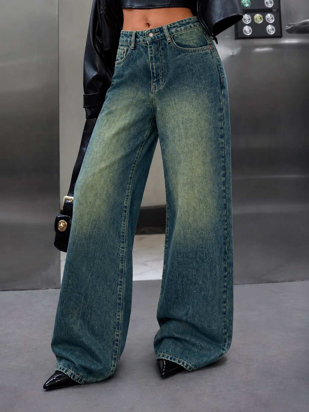 RǏWYÑ | Shade Flow Wide Leg Jeans