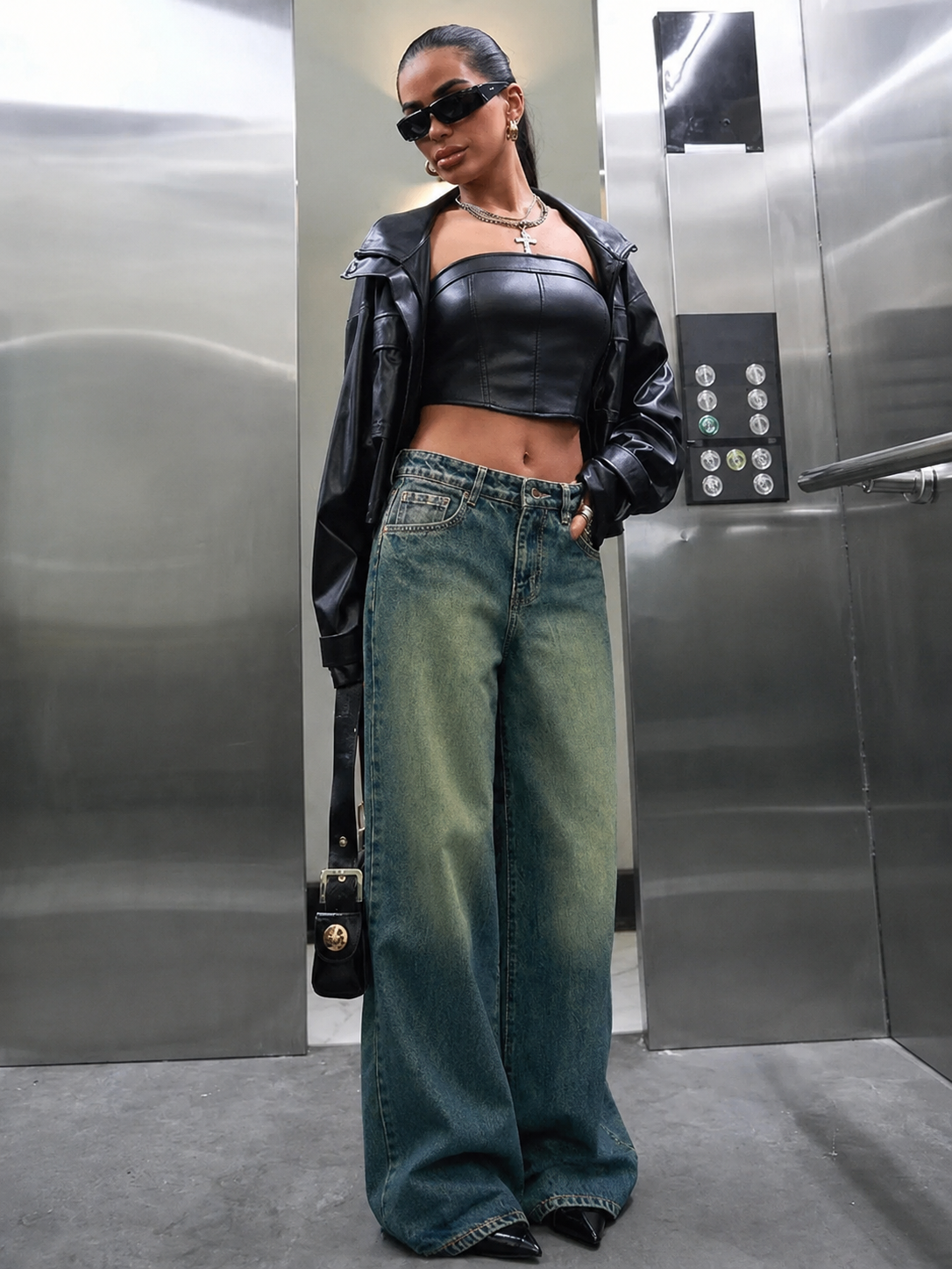 RǏWYÑ | Shade Flow Wide Leg Jeans