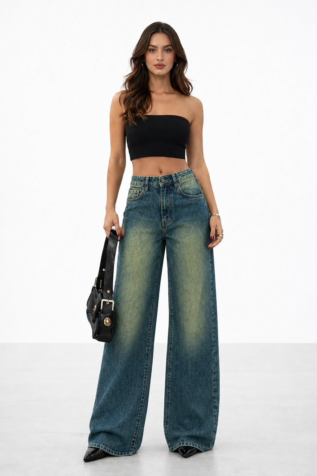 RǏWYÑ | Shade Flow Wide Leg Jeans