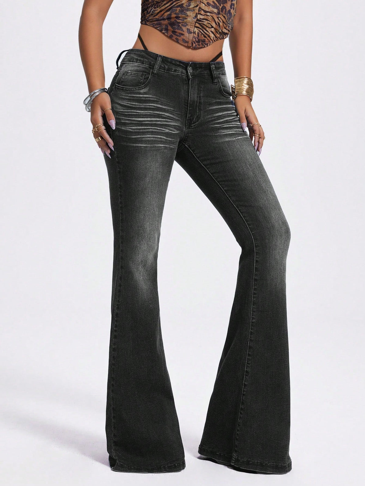 RǏWYÑ | Night Vision Flare Jeans