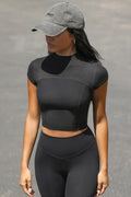 RǏWYÑ | Fitted Rib Knit Crop Baby Tee