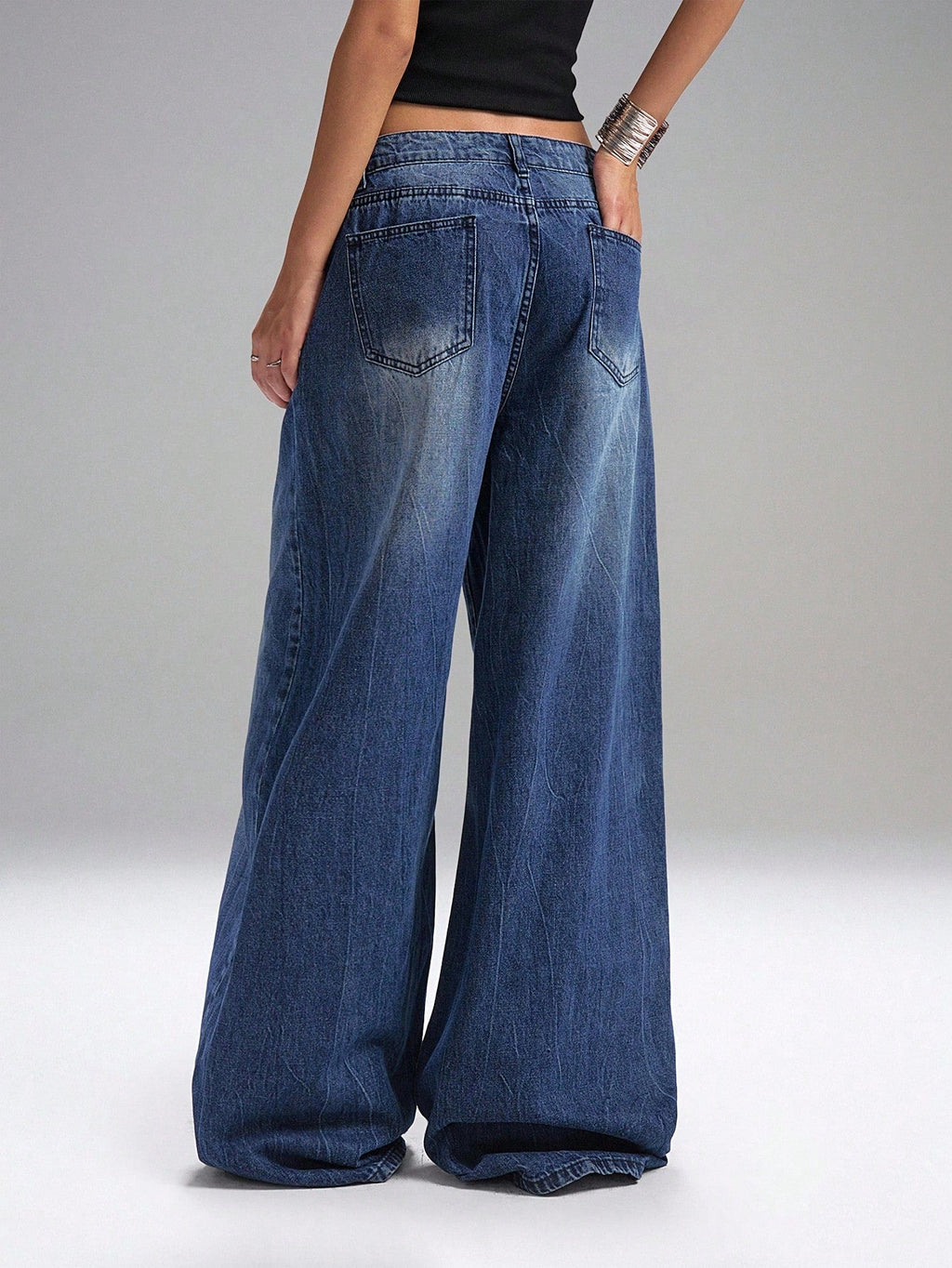 RǏWYÑ | Deconstructed Fly Extra Wide Leg Jeans