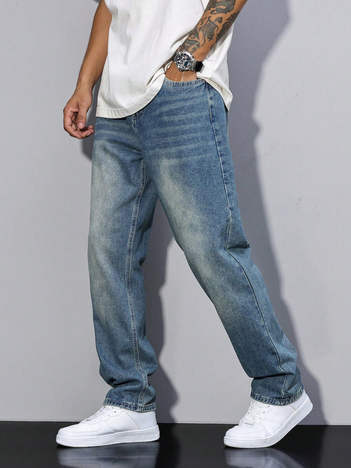 RIWYN River Blue Straight Fit Jeans
