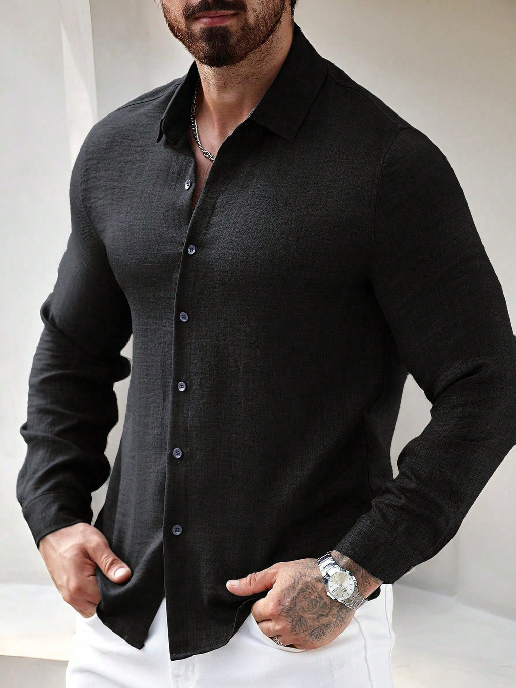 RIWYN Super Soft Linen Long Sleeve Shirt