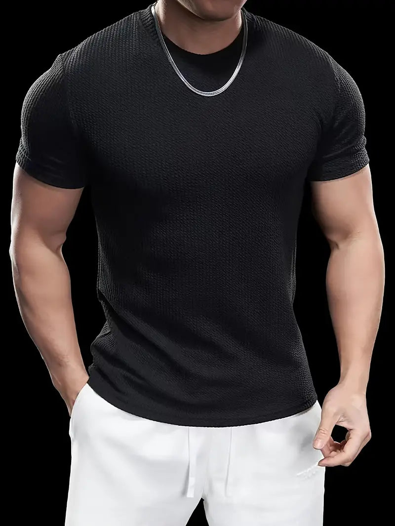 RIWYN Premium Textured Round Neck T- Shirt