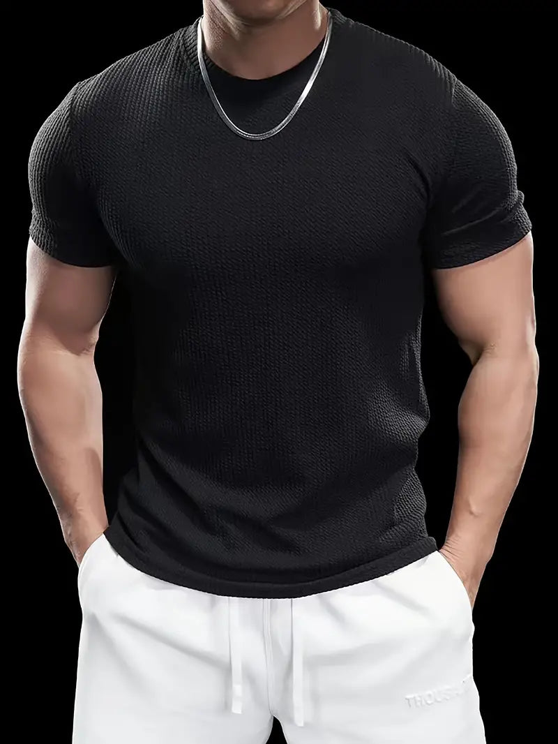 RIWYN Premium Textured Round Neck T- Shirt