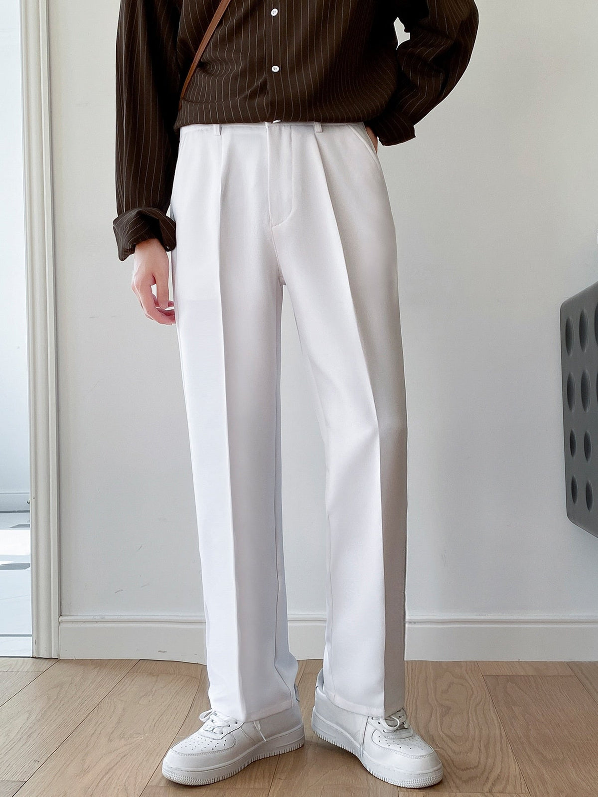 RIWYN Men Semi Formal Straight Fit Korean Pants