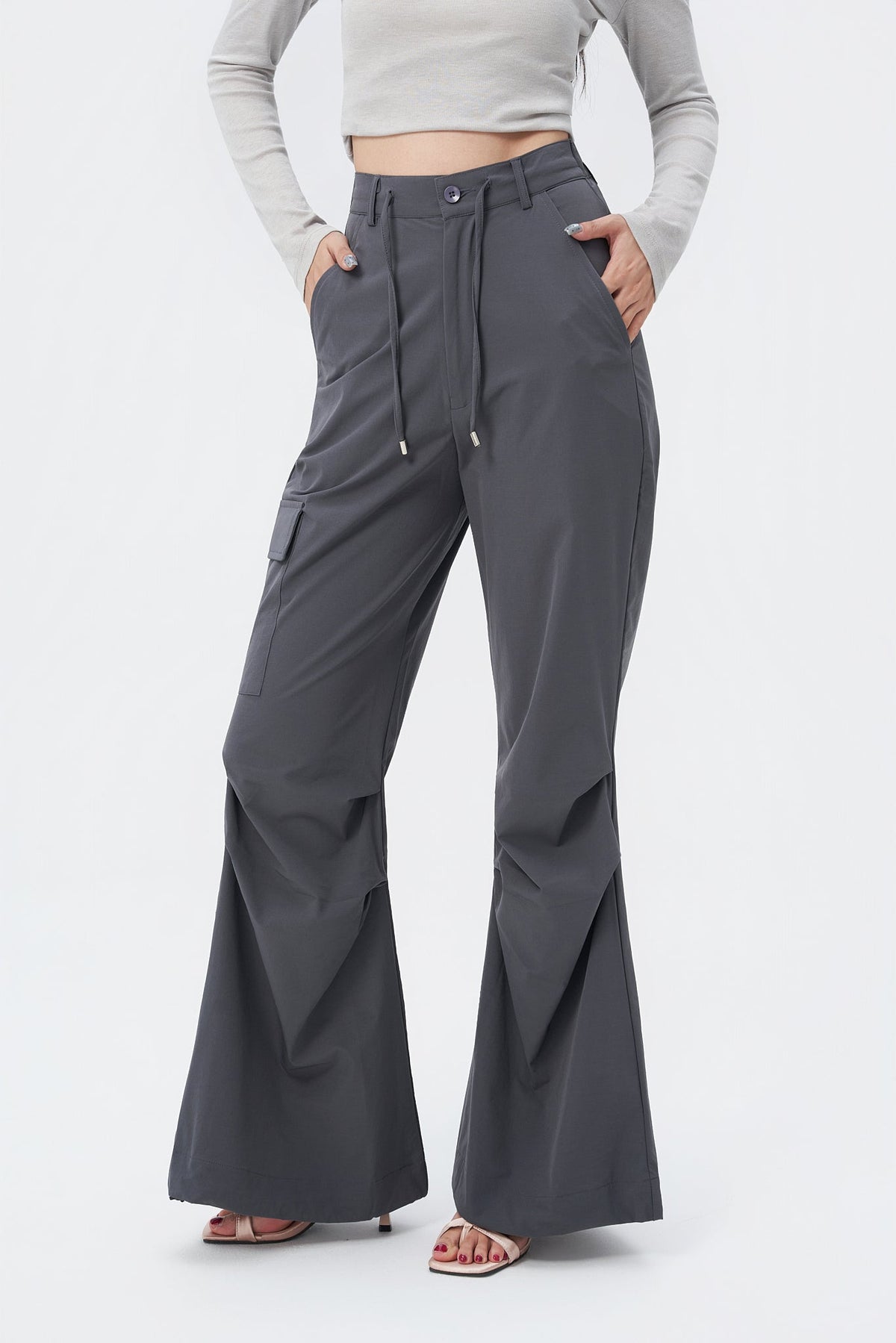RǏWYÑ | Rare Flare Parachute Pants