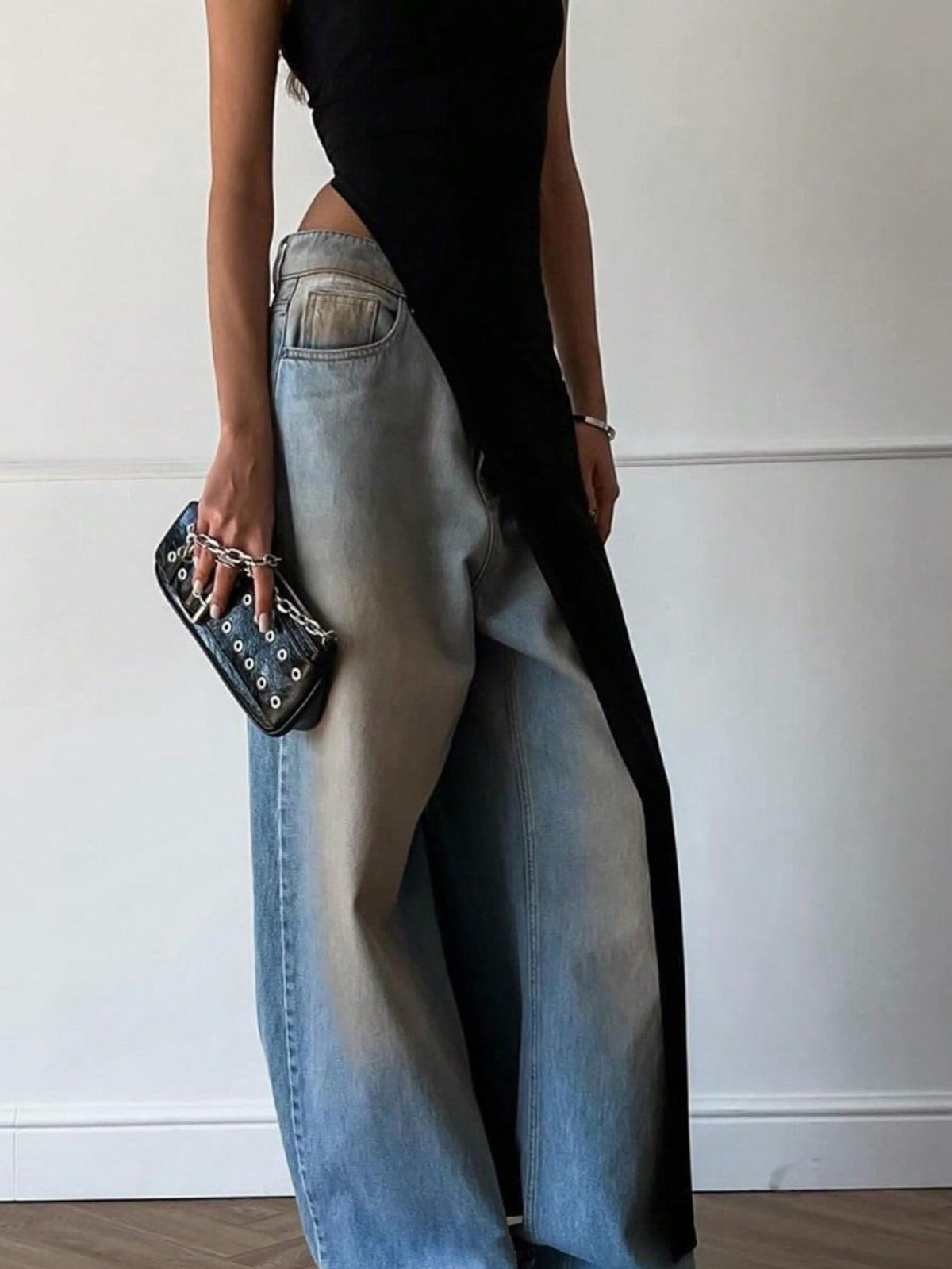 RǏWYÑ | Elegant Edge Slant Long Top