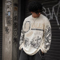 VALLE DREAM white graphic sweatshirt detail
