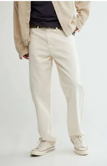 RÎWYÑ Cream Straight-Leg Pants styling