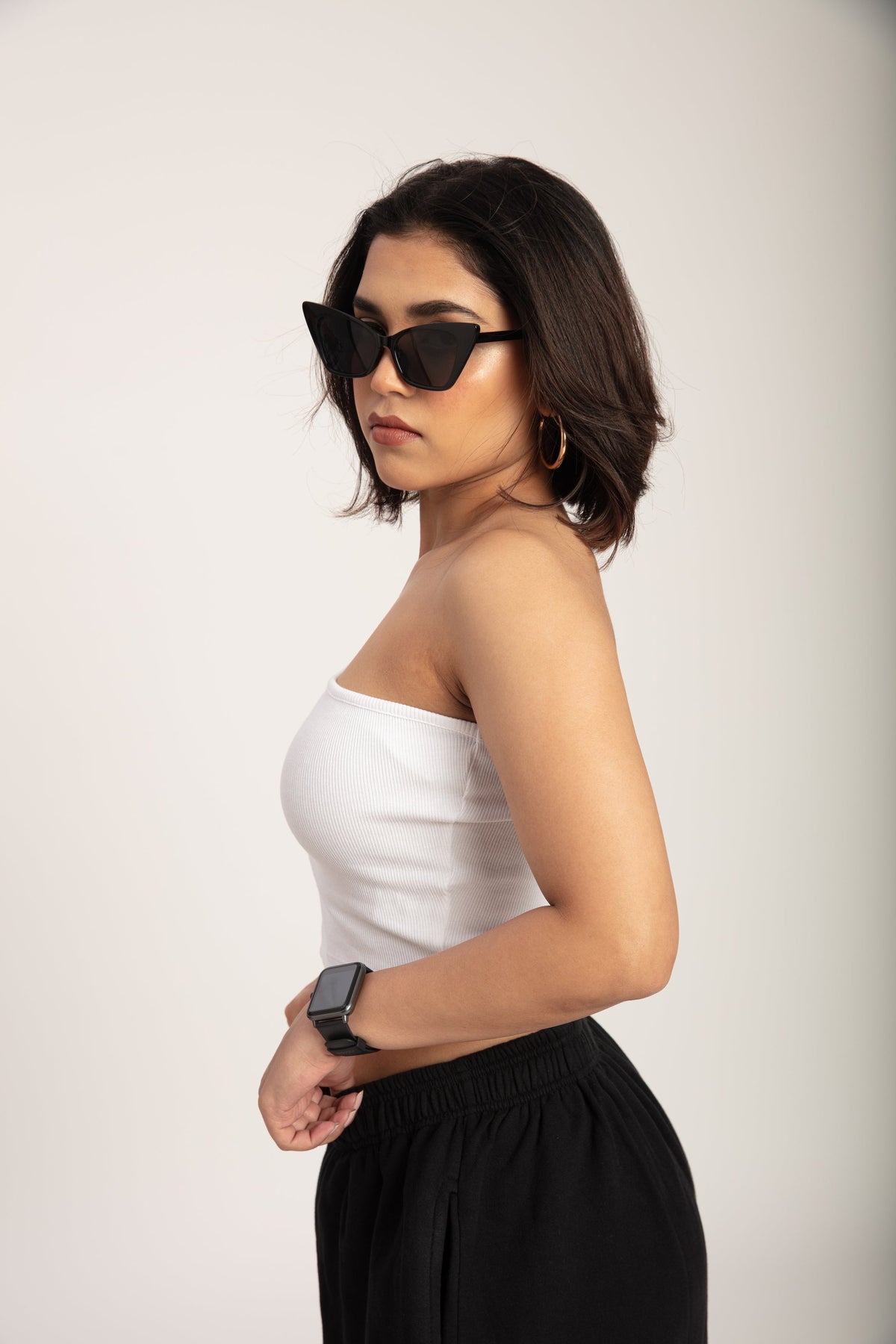 RǏWYÑ | Basic One-Shoulder Cropped Top