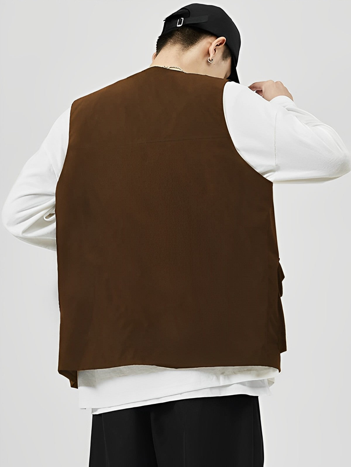 RIWYN Cargo Flap Pocket Pockets Vest Jacket