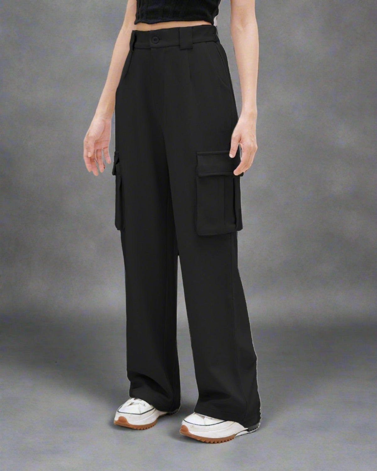 RǏWYÑ | Korean Baggy High Waist Cargo Pants