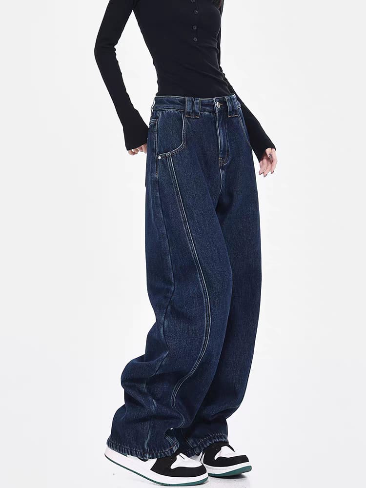 RǏWYÑ | Night River Panel Baggy Japan Fit Jeans