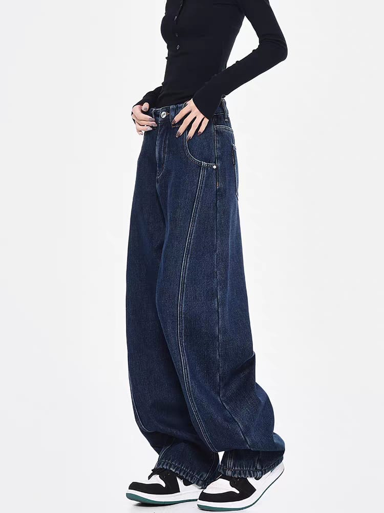 RǏWYÑ | Night River Panel Baggy Japan Fit Jeans