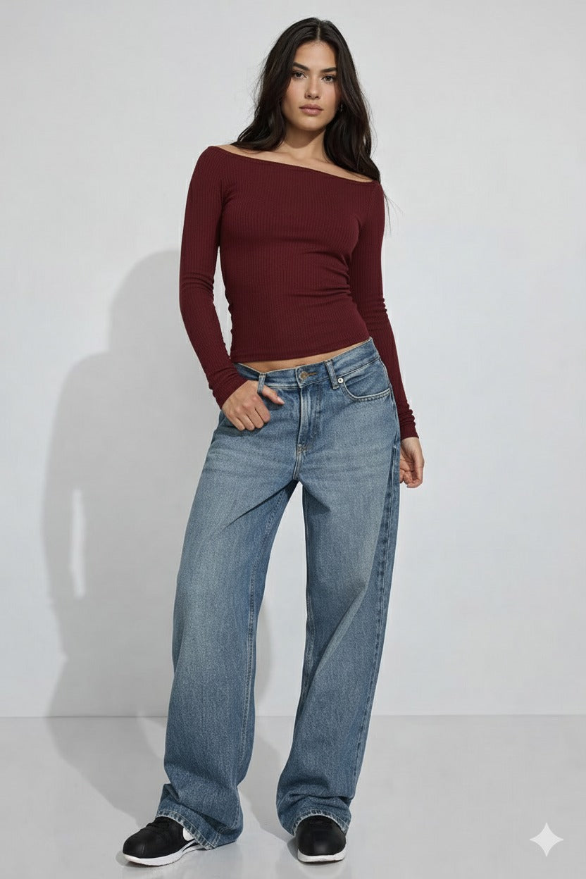RǏWYÑ | Bare Essence Jacquard Top