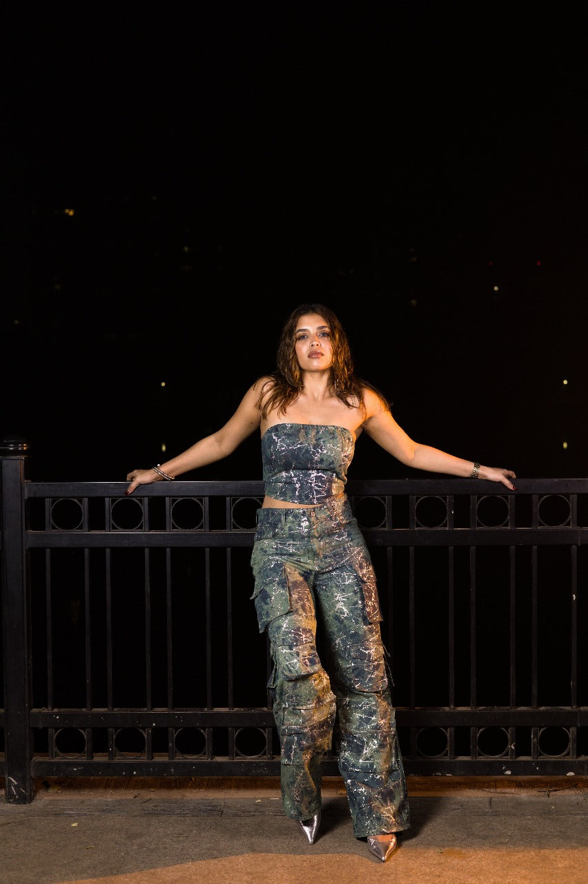 RǏWYÑ | Milan High Street Foil Corset Denim