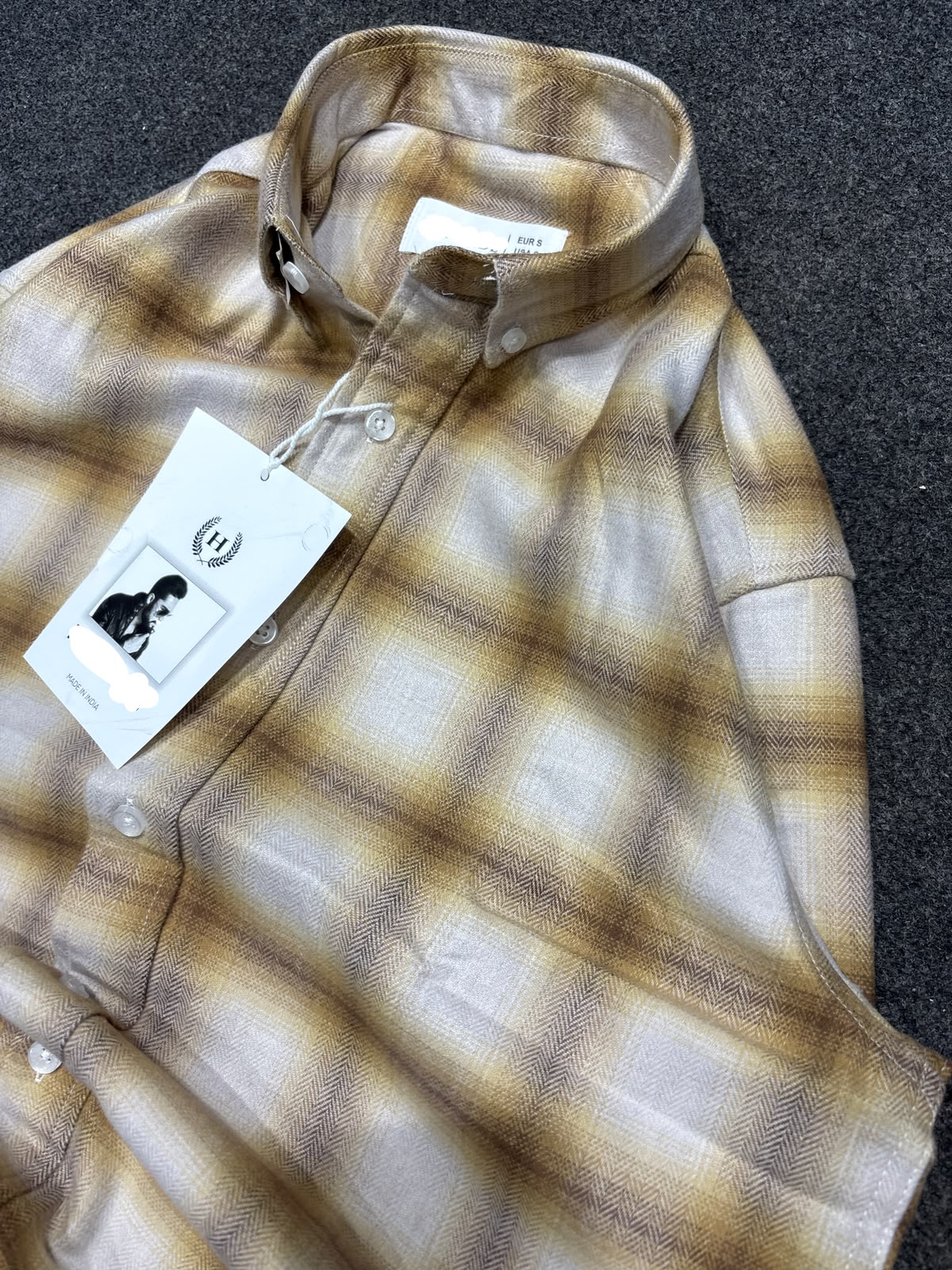 RÎWYÑ Beige Cream Check Shirt