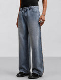 RIWYN Unfinished Blue Wash Straight Fit Jeans