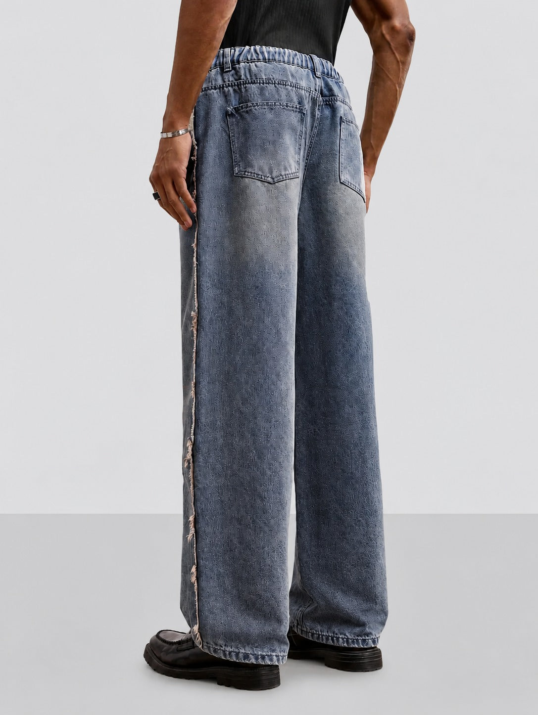 RIWYN Unfinished Blue Wash Straight Fit Jeans