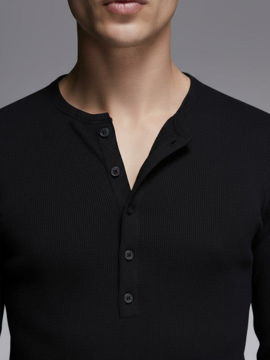 FUGAZEE Men Henley Neck T-shirt