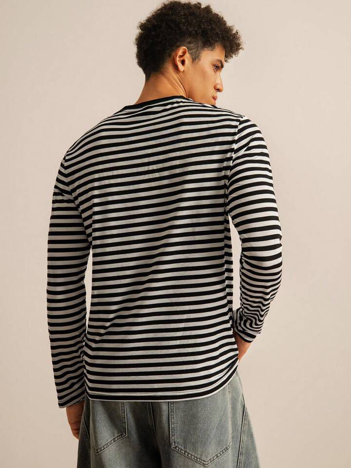 RIWYN Stripe Mode Long Sleeve Tshirt