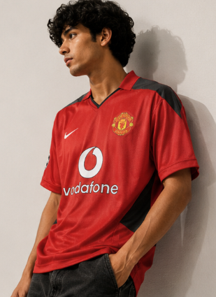 RǏWYÑ Beckham 7 vintage football jersey side view