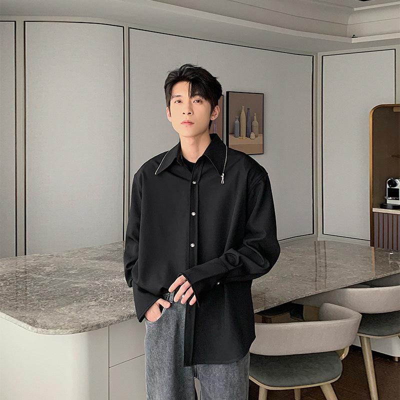 RIWYN Zip it up Collar Baggy Shirt