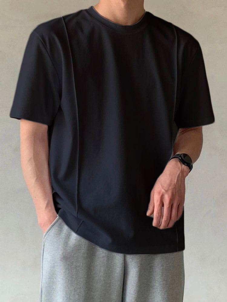 RIWYN Daily Detail Seam baggy Korean Tee