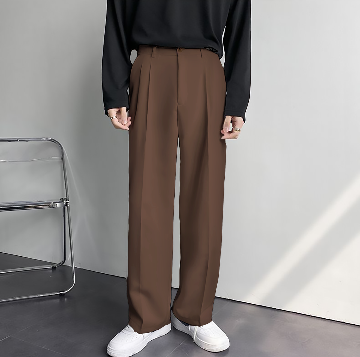 RIWYN Korean Baggy Loose Fit Pants For Men