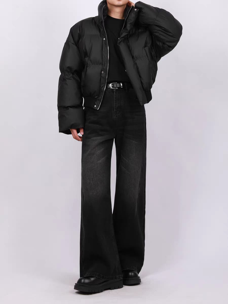 RIWYN Black Dynasty Wash Straight A Line Jeans