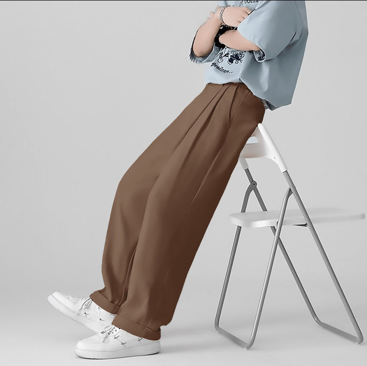 RIWYN Korean Baggy Loose Fit Pants For Men