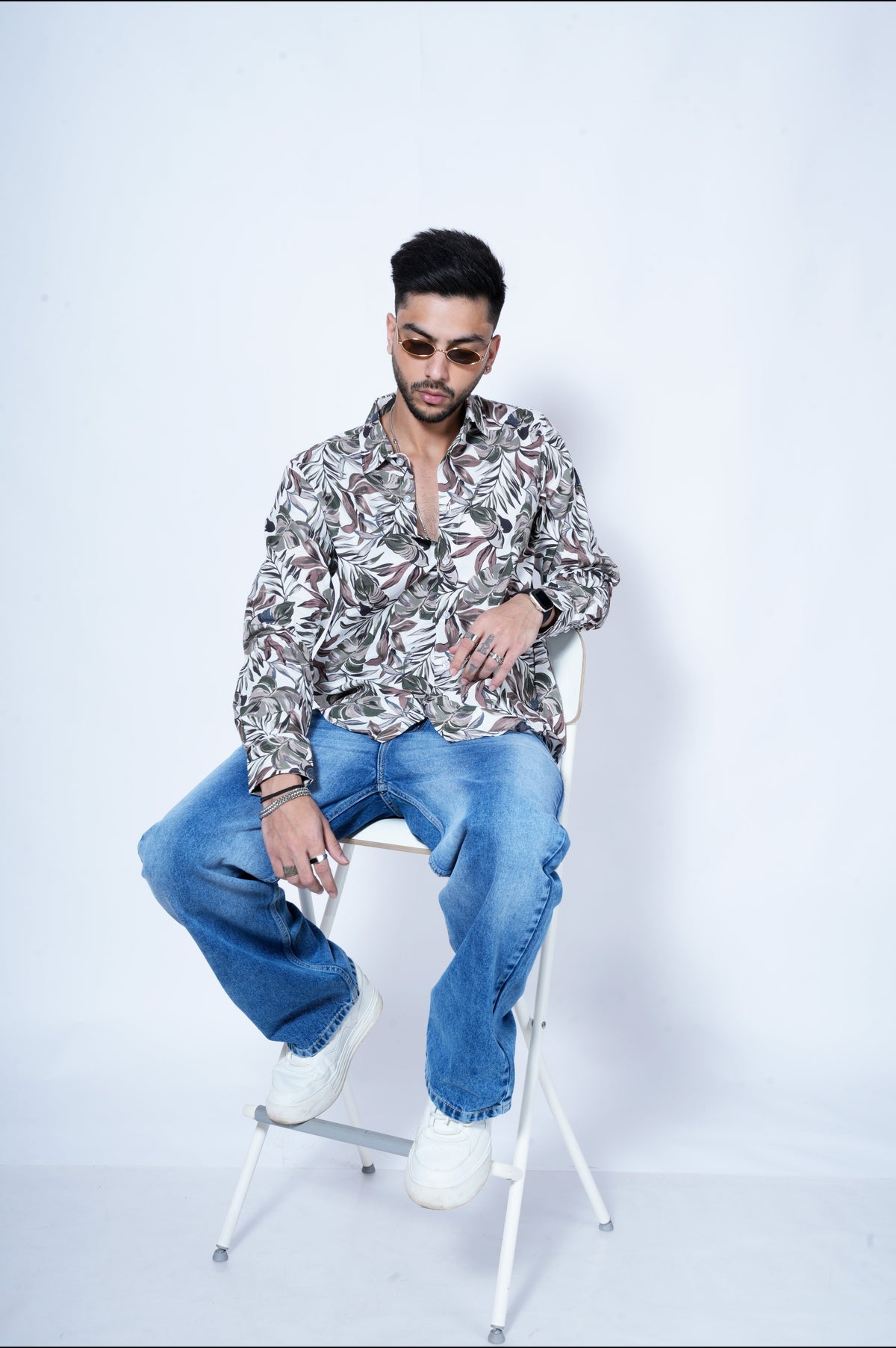 RIWYN Nature's Art Print Full-Sleeves Shirt