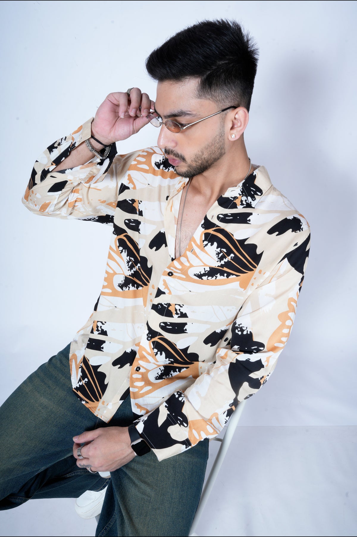 RIWYN Peaceful Woods Print Full-Sleeves Print Shirt