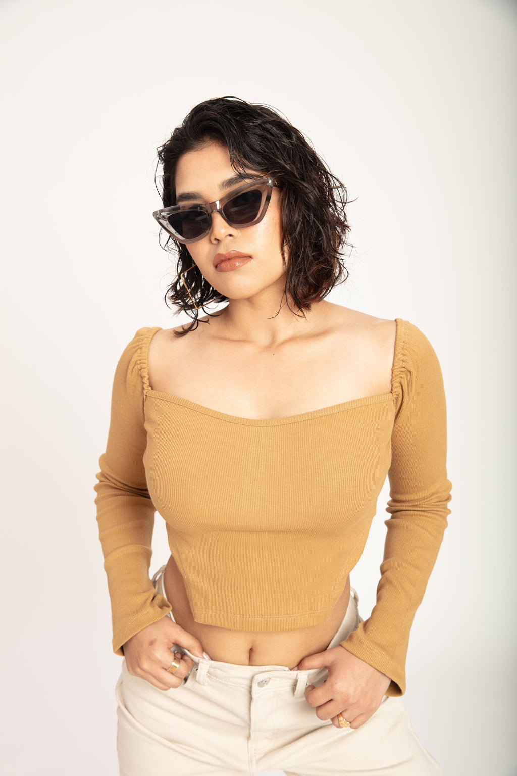 RǏWYÑ | Babe Crush Camel Top