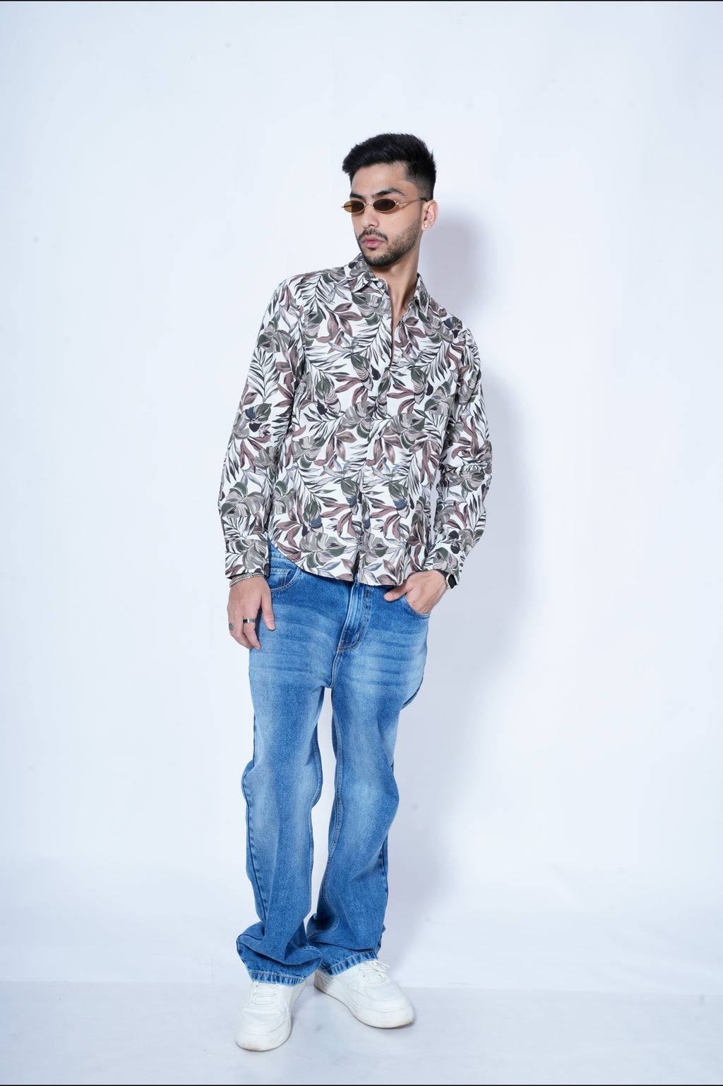 RIWYN Nature's Art Print Full-Sleeves Shirt