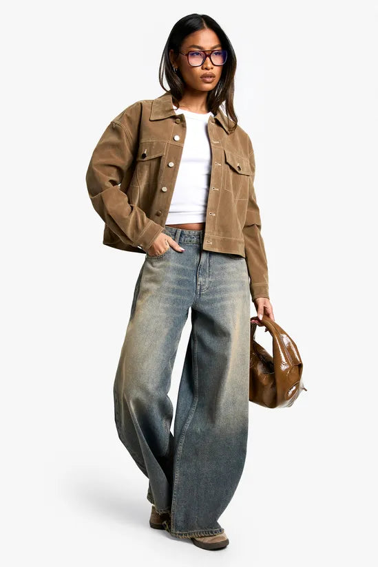 RǏWYÑ | Fade Dusk Blue Wide Leg Jeans