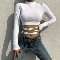 RǏWYÑ | Full Sleeves Criss Cross Top