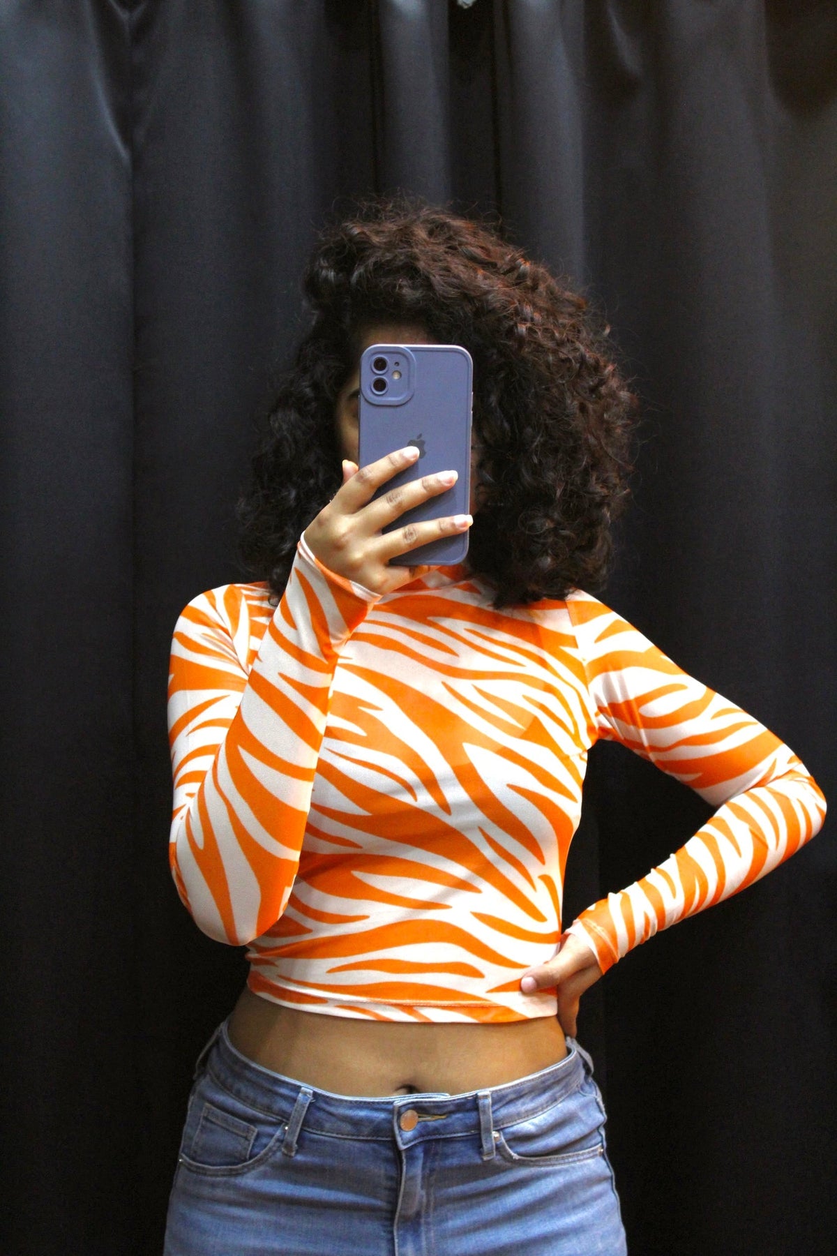 RǏWYÑ | Animal Print Mock Top