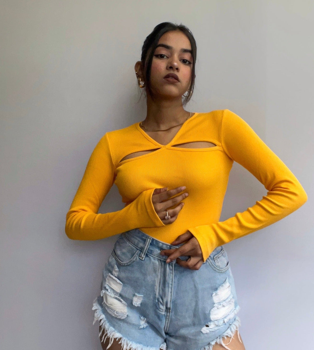 RǏWYÑ | Sundowner Rib Knitt Cut out top