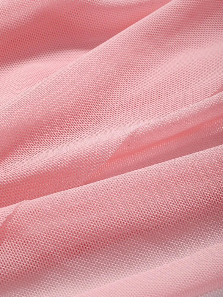 RǏWYÑ | Ruched Sleeve Sheer Top