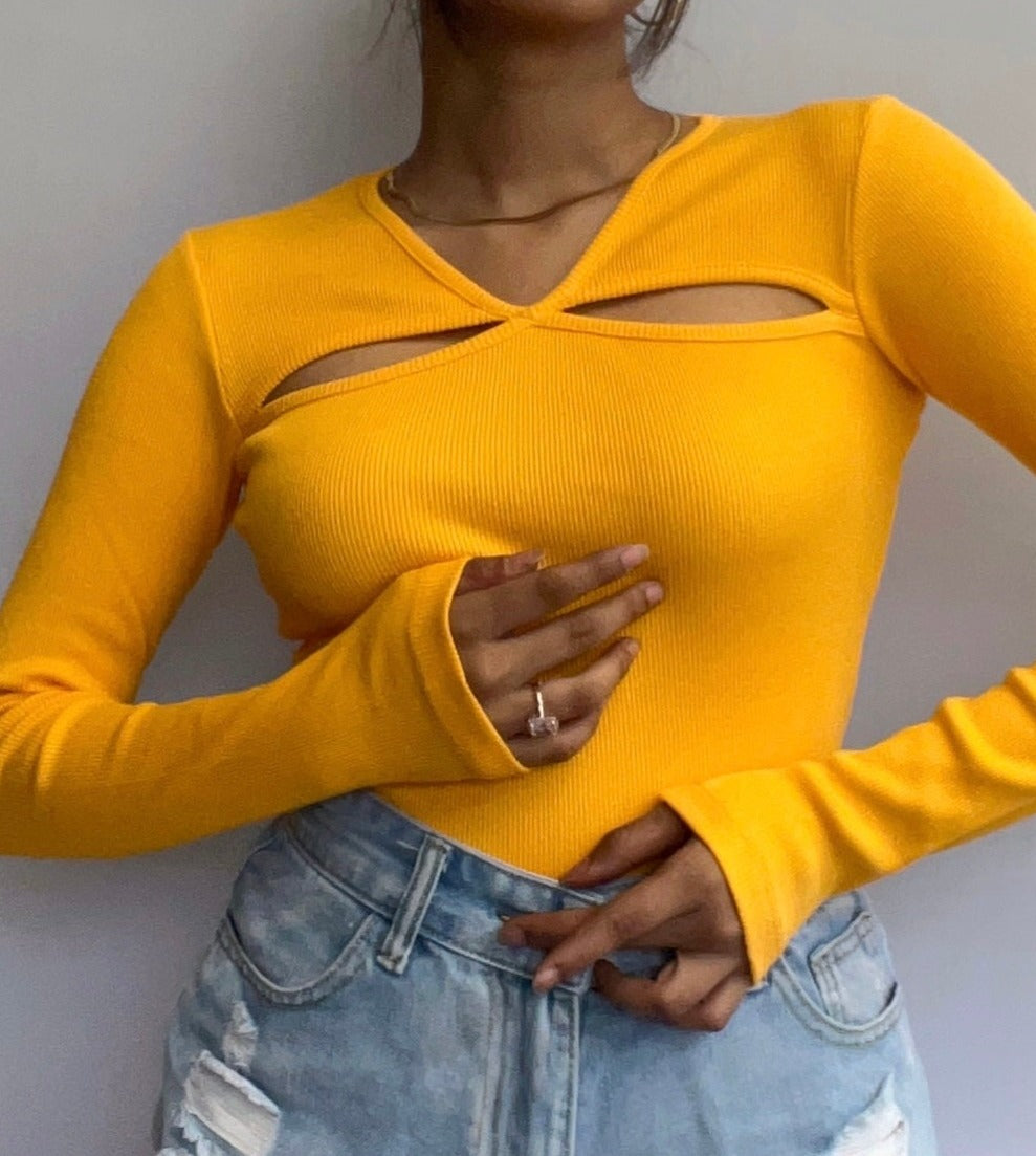 RǏWYÑ | Sundowner Rib Knitt Cut out top