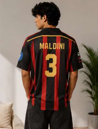 RǏWYÑ Maldini 3 vintage football jersey back view
