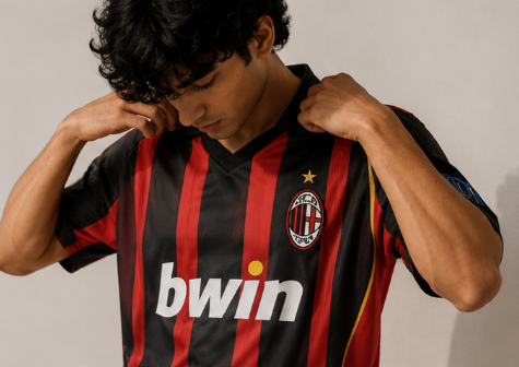 RǏWYÑ Maldini 3 vintage football jersey front detail