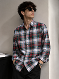 RǏWYÑ Heritage Plaid Shirt in forest green, red and white